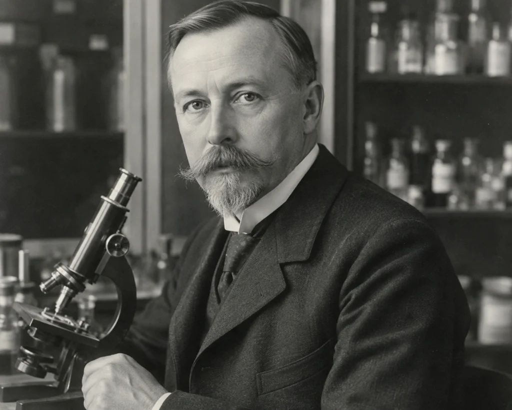 Jules Bordet explaining the complement system and the foundations of modern immunology.