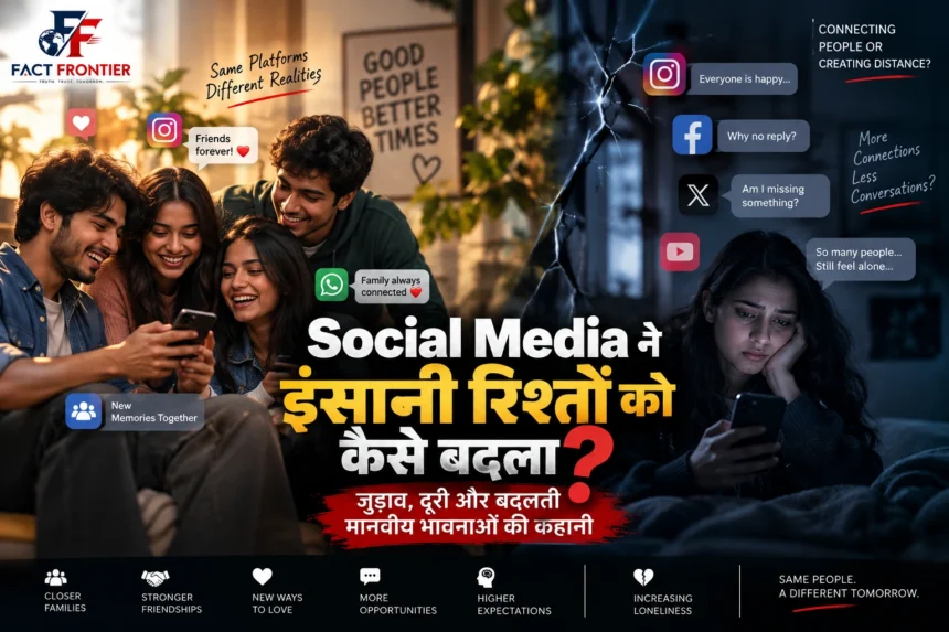 Impact of social media on relationships - person holding smartphone