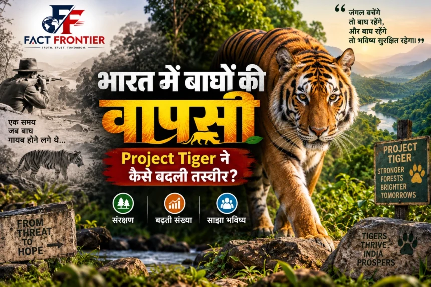 Royal Bengal Tiger resting in natural forest habitat under Project Tiger India