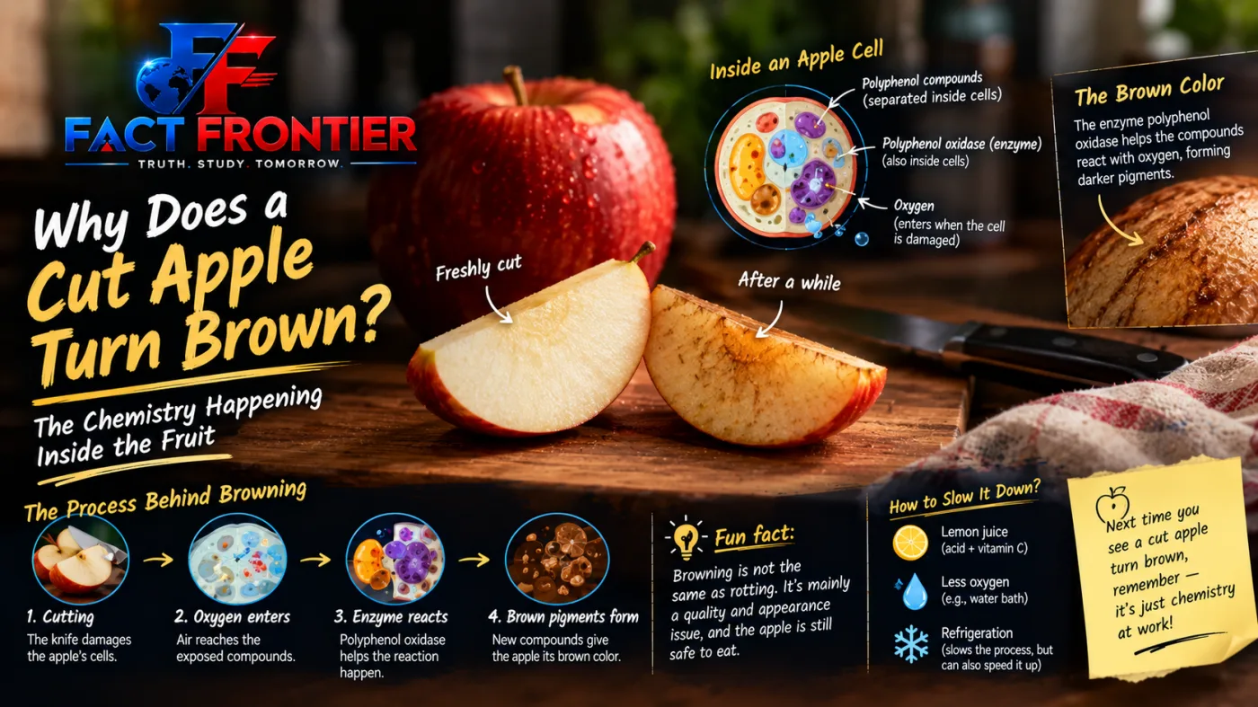 why do cut apples turn brown